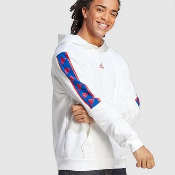 NWT Men's Adidas BrandLove Hoodie - SIZE XL - White - Picture 2 of 9